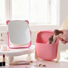 Gương Để Bàn Tai Gấu Có Hộc Để Đồ Phía Sau 17677