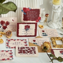 Thiệp Bìa Cứng Họa Tiết +Bao Thư+ Stamp 9*12cm 13625