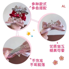 Kẹp Tóc Mỏ Vịt Nơ Bóng Vương Miệng 16538