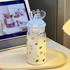 Bình Nước Nhựa Trong Suốt Hoạt Hình Đủ Mẫu 500Ml 17591