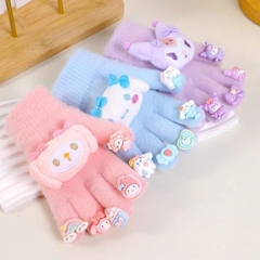 Găng Tay Len Giữ Ấm Đính Charm Hoạt Hình Cho Bé Cute 16647