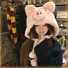 Mũ Trùm Đầu Heo Hồng Cute 16448