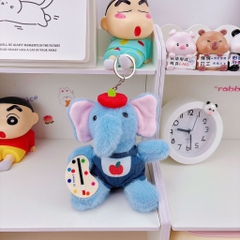 Móc Khóa Gấu Bông Chú Voi Xanh Mặc Đồ 15524