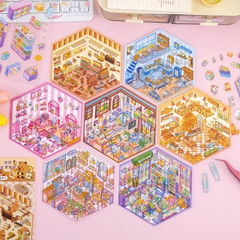 Sticker DIY 3d KHU VUI CHƠI 1 theme+2 tấm sticker nhiều chi tiết 15348