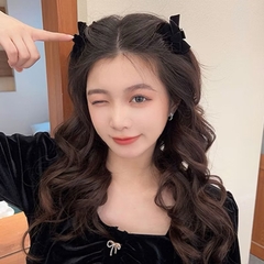 Kẹp Càng Cua Mini Nơ Nhung Trơn Tiểu Thư 16268