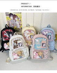 Balo Mặt Trong Suốt Kèm Móc Khóa Ảnh Yimibag 15642