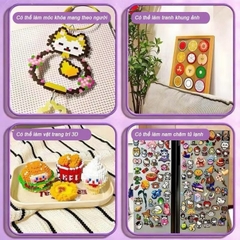 Set D.I.Y Hạt Nhựa Ủi Gồm Bàn Ủi + Hộp 24 Màu Hạt Nhựa 17751