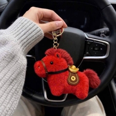 Móc Khoá Gấu Bông Chú Ngựa Đeo Vàng 16586