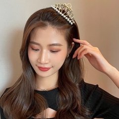 Kẹp Tóc Sắt Vương Miện Đính Ngọc 8976