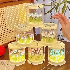 Đèn Led Hoa Tulip Trụ Tròn Làm Đèn Ngủ 17680