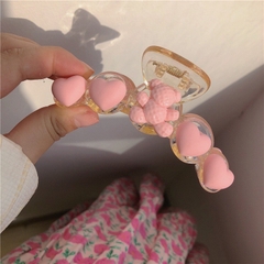 Kẹp Tóc Nhựa Gấu 4 Tim Thời Trang 8977