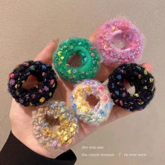 Set Ống 10 Cột Tóc Lông Xù Bản To Màu Sắc 15490