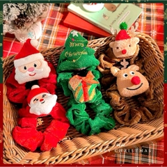 Cột Tóc Vải Nhung Lông Mịn Noel Giáng Sinh 16307