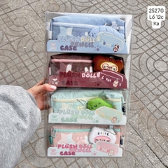 Hộp Bút Vải Plush Doll Pencil Case Kèm Móc Khoá Gấu Bông 17369