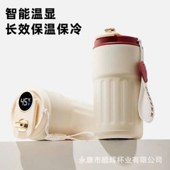 Bình Giữ Nhiệt Nhựa Hiển Thị Nhiệt Độ Quai Dây Coffee 17324