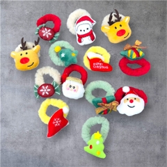 Set 2 Cột Tóc Lông Xù Gấu Bông Noel 16406