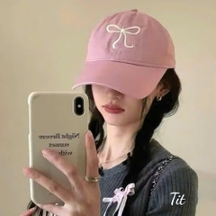 Mũ Lưỡi Trai Nửa Đầu Thêu Nơ 17514