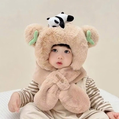 Mũ Lông / Khăn Choàng Cổ 2In1 Gấu Trúc Panda Cho Bé 16447