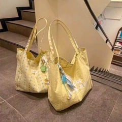 Túi Vải Tote 2 Mặt Hoạ Tiết Sóng Chấm Bi Da Báo 17879