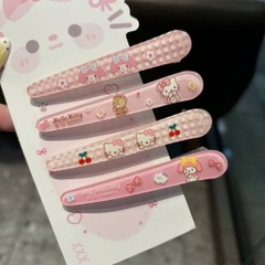 Set 2 Kẹp Tóc Mỏ Vịt Hoạt Hình 8cm 14726