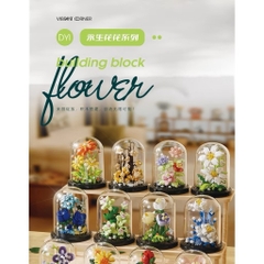 Mô Hình Lego 3D Lắp Ráp Hoa Lồng Kính BUILDING BLOCK 16537