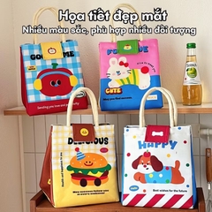 Túi Đựng Cơm Giữ Nhiệt Hình Đủ Mẫu Cute Quai Thừng 17880