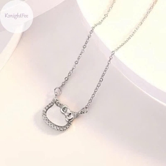 Dây Chuyền Mặt Mèo Kitty Dễ Thương Mặt Đá 16115