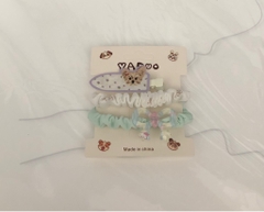 Set 2 Dây Chun Cột Tóc Thun & Kẹp Tóc Cute 15687