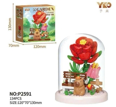 Mô Hình Lego 3D Lắp Ráp Hoa Lồng Kính Capybara 16062