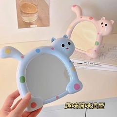 Gương Để Bàn Hình Mèo Vẫy Đuôi Chấm Bi 16441