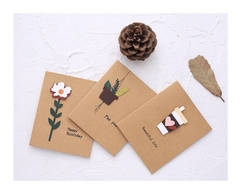 Thiệp Giấy Vintage Kèm Họa Tiết 3D 9*11cm 13624