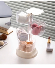 Kệ Mica Trụ Vuông Trong Suốt Đựng Trang Sức 4 Tầng Xoay 360' 15504