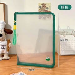 Túi Đựng Tài Liệu Nhựa Trong Viền Dây Màu Mắt Môi Trề A4 15364