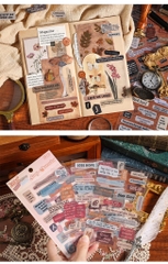 Set 6 Tấm Sticker Kiểu Chữ Vintage Dạng PET 13626