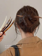 Trâm Cài Tóc Nhựa Xà Cừ Ngã Sóng Phong Cách Trung Hoa 16144