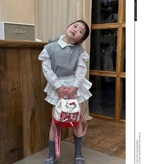 Balo Mini Kitty Caro Đỏ Dây Rút Cute 15713