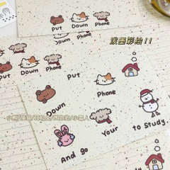 Set Phong Bì Và Giấy Viết Thư In Hình Dễ thương 3079