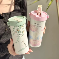Bình Ly Giữ Nhiệt MEMORY Cún Mèo Quai Dẻo 17885