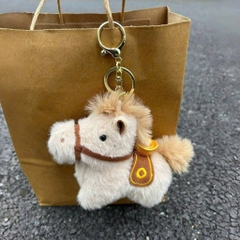 Móc Khoá Gấu Bông Chú Ngựa Đeo Vàng 16586