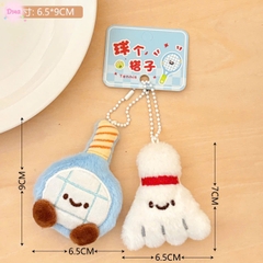 Set 2 Móc Khoá Lông Hình Quả Bóng Dây Bi 16305