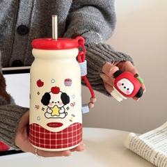 Bình Giữ Nhiệt THERMOS Nắp Charm Thú Dẻo Kèm Móc Dây 17562