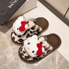 Dép Lông Ấm Hoạ Tiết Da Báo Kitty 16452