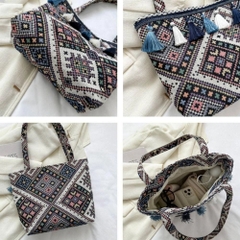 Túi Thổ Cẩm Phối Tua Rua Phong Cách Dân Tộc 13607