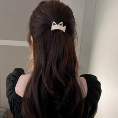 Kẹp Tóc Sắt Đính Ngọc Tai Mèo Đuôi Ngựa 7708