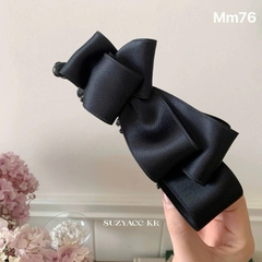 Kẹp Chuối Dọc Kiểu Càng Cua Đuôi Ngựa Nơ Ruy Băng Gấp Nếp 16550