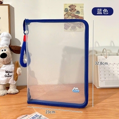 Túi Đựng Tài Liệu Nhựa Trong Viền Dây Màu Mắt Môi Trề A4 15364