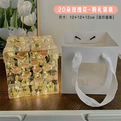 Đèn Led Hoa Hồng Hộp Mặt Kính Làm Đèn Ngủ 15229