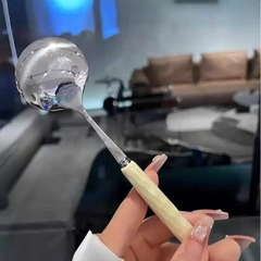 Muỗng Thìa Inox Cán Vân Sần Màu Sắc 17542