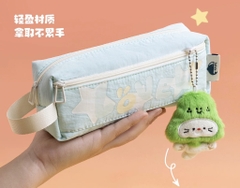 Hộp Bút Vải Plush Doll Pencil Case Kèm Móc Khoá Gấu Bông 17369