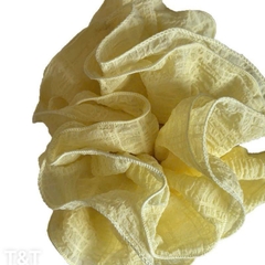 Cột Tóc Scrunchies Viền Bèo 4 Lớp Trơn Vải Nhăn 15354